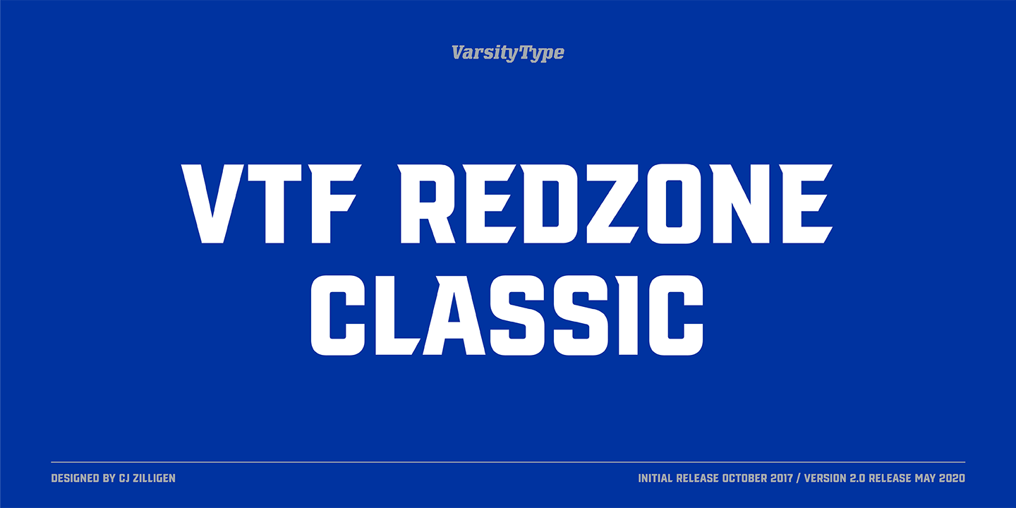 Пример шрифта VTF Redzone Classic